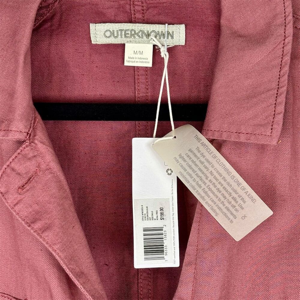 Outerknown Women's Station Jumpsuit in Mauve Maroon Long Sleeve Zip Up - Picture 8 of 11
